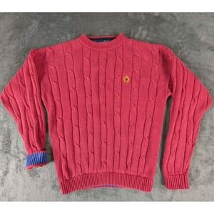 Vintage Claybrooke Crewneck Sweater Mens‎ Large Green Chunky Cable Knit
